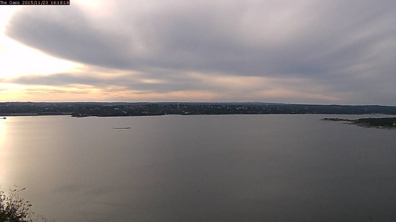 Lake Travis webcam, November 23, 2015 3:25 PM CT
