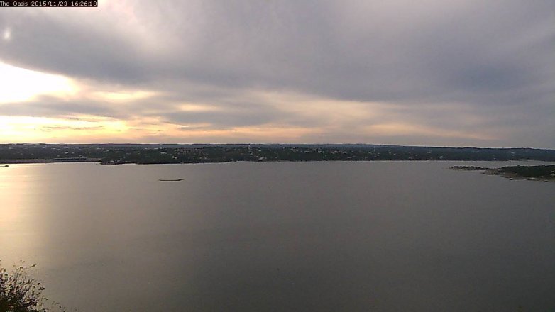 Lake Travis webcam, November 23, 2015 3:30 PM CT