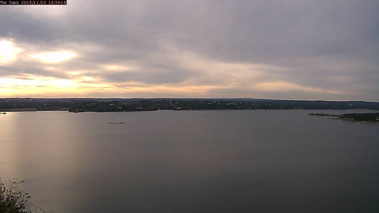 Lake Travis webcam, November 23, 2015 3:40 PM CT