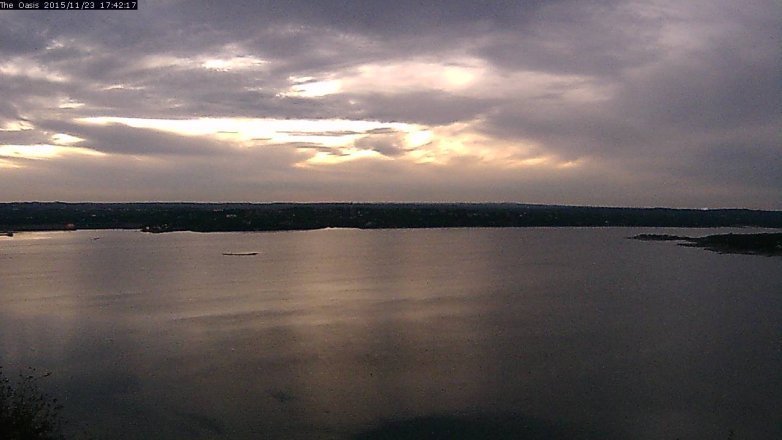 Lake Travis webcam, November 23, 2015 4:50 PM CT