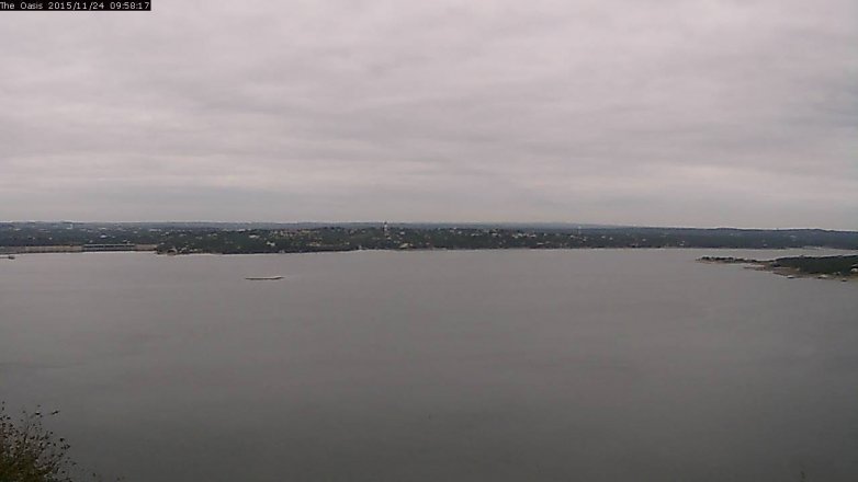 Lake Travis webcam, November 24, 2015 9:05 AM CT