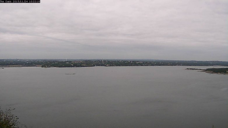 Lake Travis webcam, November 24, 2015 9:30 AM CT