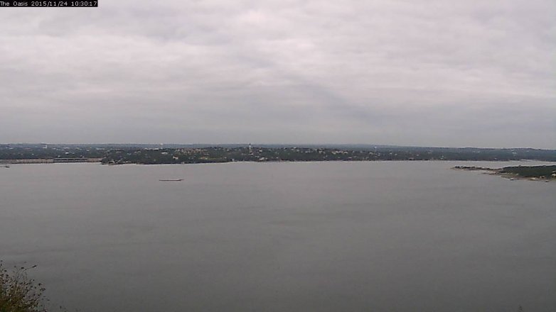 Lake Travis webcam, November 24, 2015 9:35 AM CT