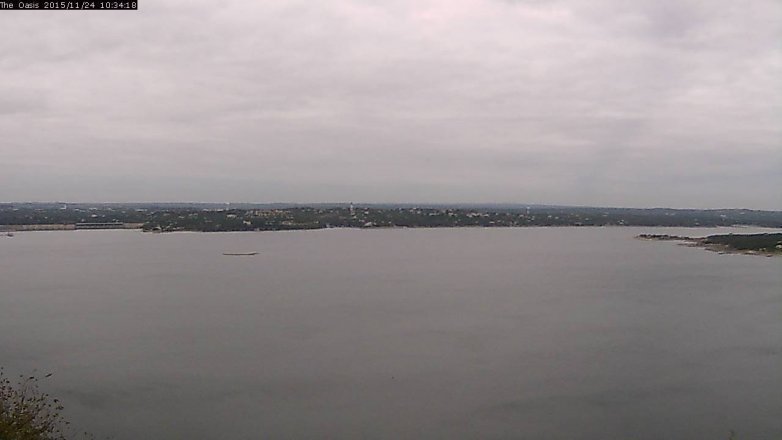 Lake Travis webcam, November 24, 2015 9:40 AM CT