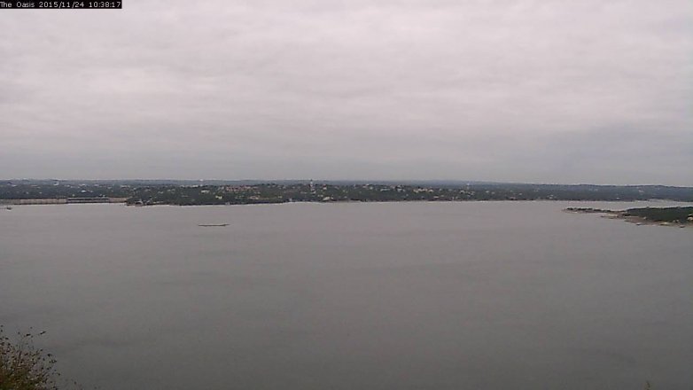 Lake Travis webcam, November 24, 2015 9:45 AM CT