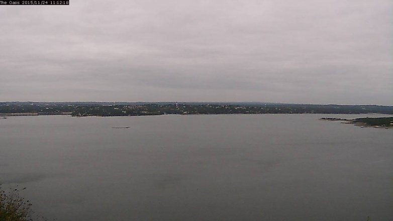 Lake Travis webcam, November 24, 2015 10:20 AM CT