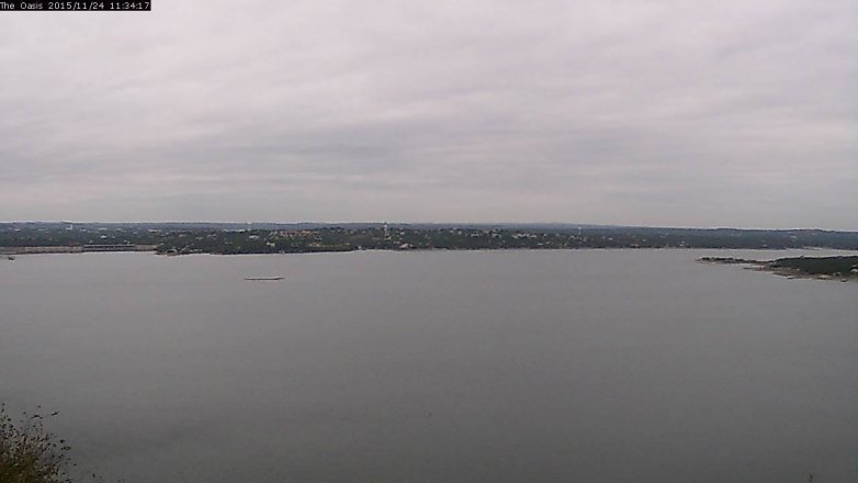 Lake Travis webcam, November 24, 2015 10:40 AM CT