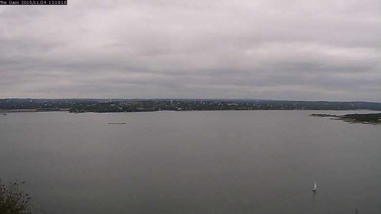 Lake Travis webcam, November 24, 2015 12:25 PM CT