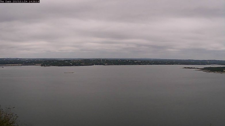 Lake Travis webcam, November 24, 2015 1:40 PM CT