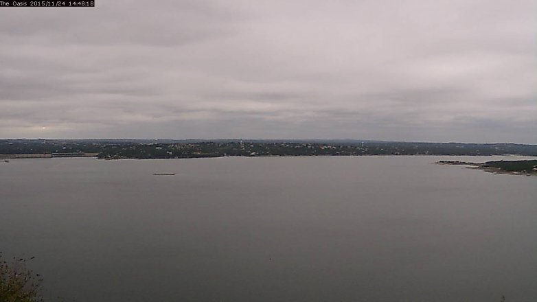 Lake Travis webcam, November 24, 2015 1:55 PM CT