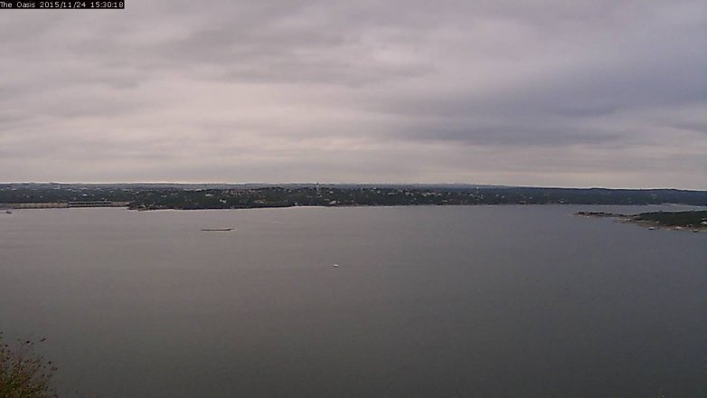 Lake Travis webcam, November 24, 2015 2:35 PM CT