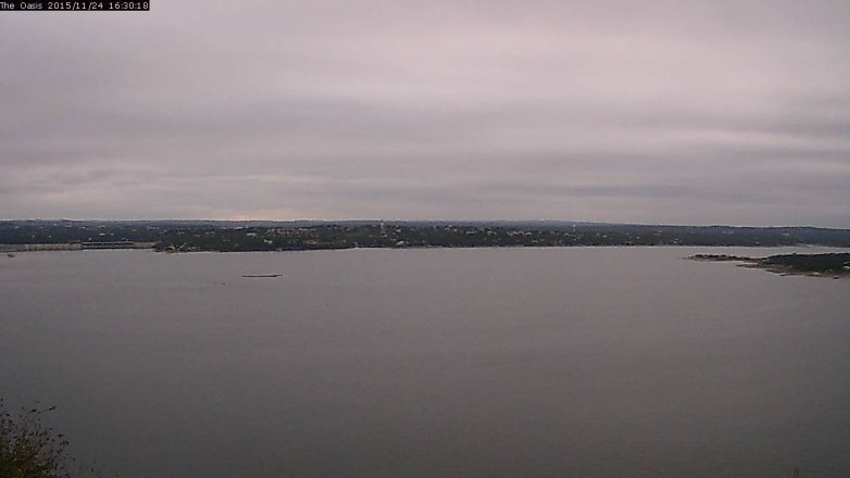 Lake Travis webcam, November 24, 2015 3:35 PM CT