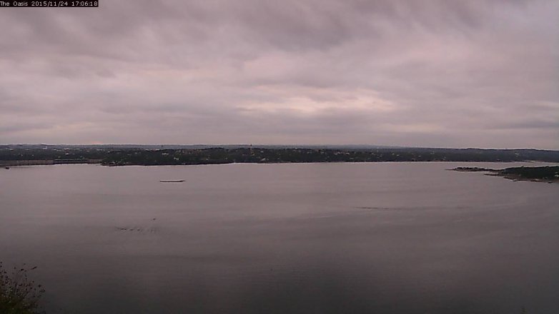 Lake Travis webcam, November 24, 2015 4:10 PM CT