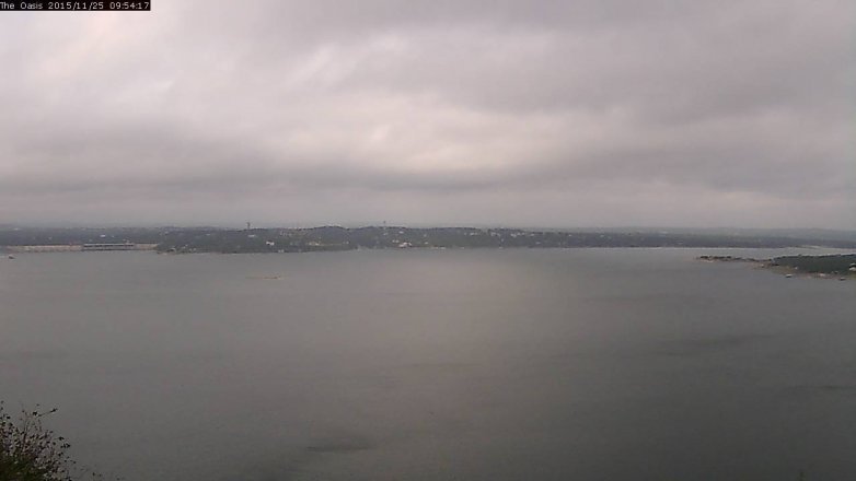 Lake Travis webcam, November 25, 2015 9:00 AM CT