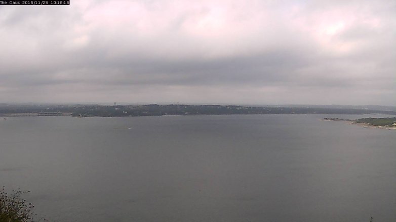 Lake Travis webcam, November 25, 2015 9:25 AM CT