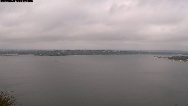 Lake Travis webcam, November 25, 2015 9:30 AM CT