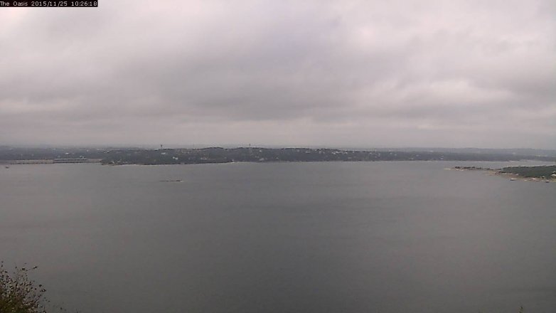 Lake Travis webcam, November 25, 2015 9:35 AM CT