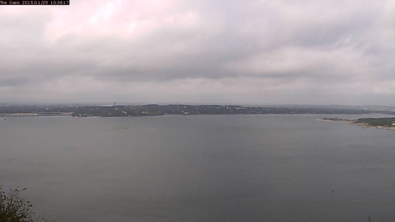 Lake Travis webcam, November 25, 2015 9:45 AM CT