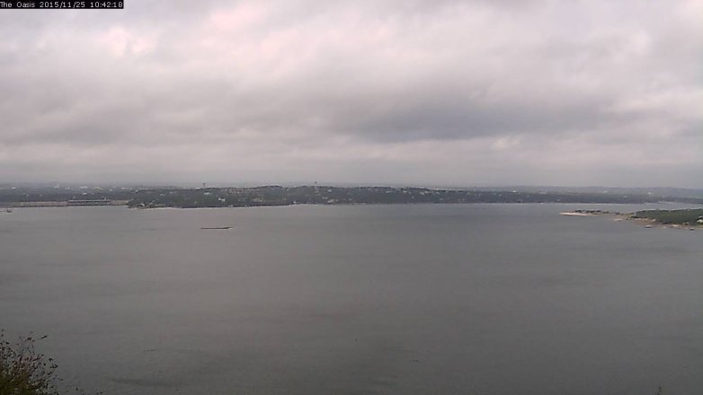 Lake Travis webcam, November 25, 2015 9:50 AM CT
