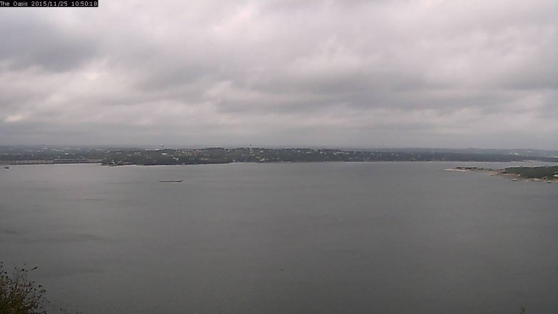 Lake Travis webcam, November 25, 2015 9:55 AM CT