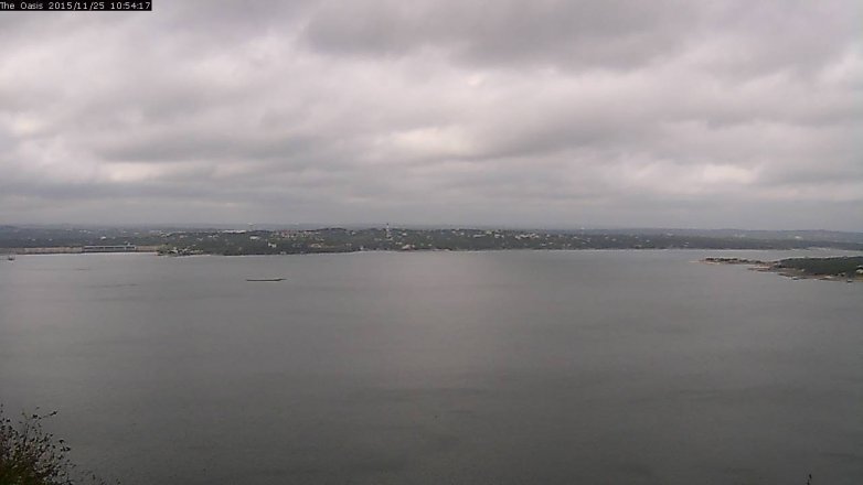 Lake Travis webcam, November 25, 2015 10:00 AM CT