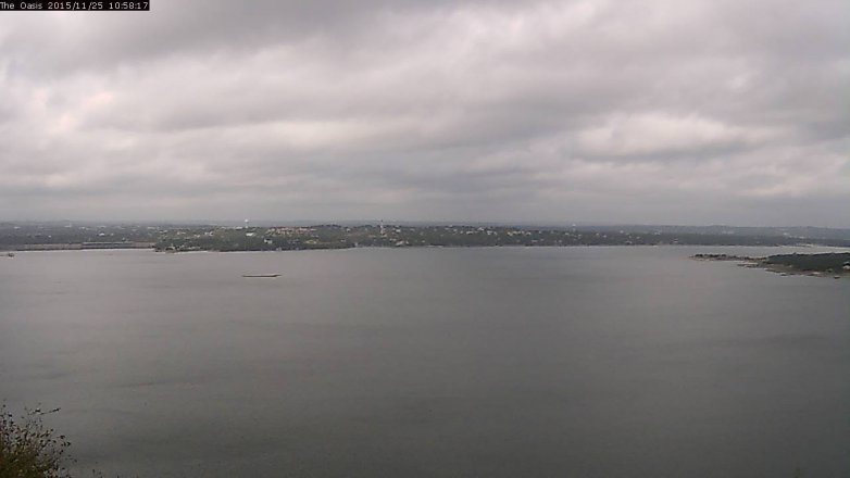Lake Travis webcam, November 25, 2015 10:05 AM CT