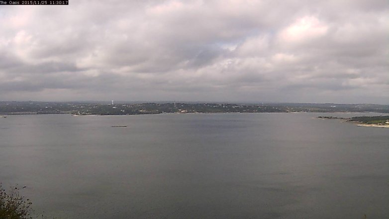 Lake Travis webcam, November 25, 2015 10:35 AM CT