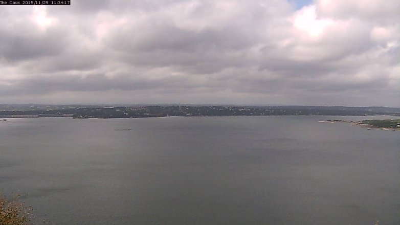 Lake Travis webcam, November 25, 2015 10:40 AM CT