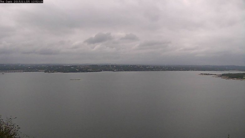 Lake Travis webcam, November 25, 2015 12:00 PM CT