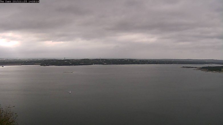 Lake Travis webcam, November 25, 2015 1:15 PM CT