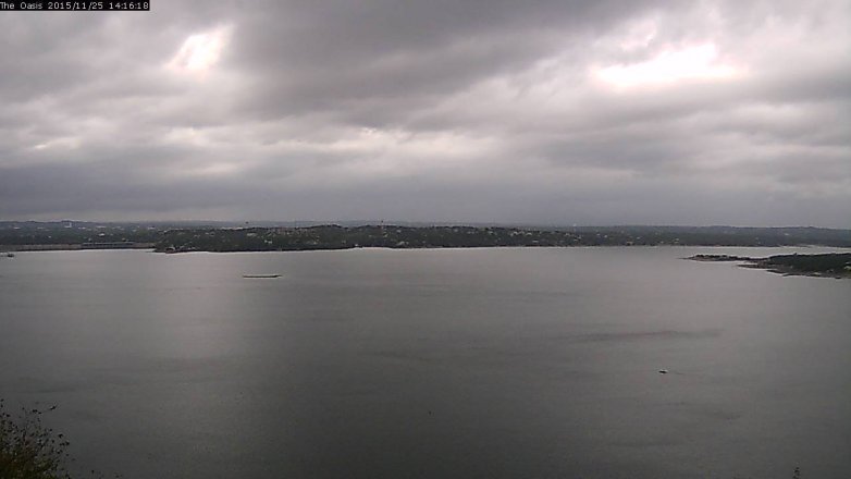 Lake Travis webcam, November 25, 2015 1:20 PM CT