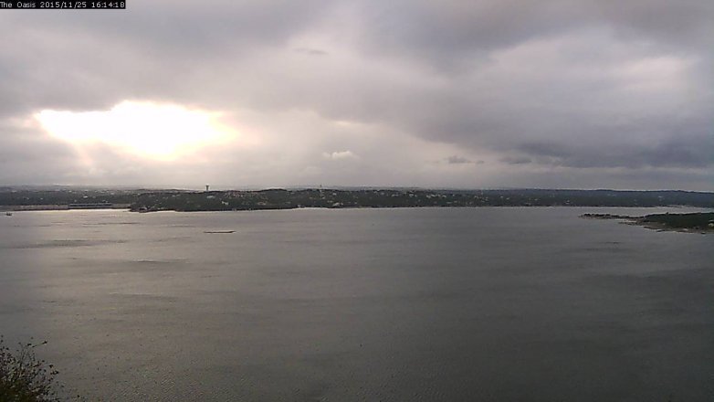 Lake Travis webcam, November 25, 2015 3:20 PM CT