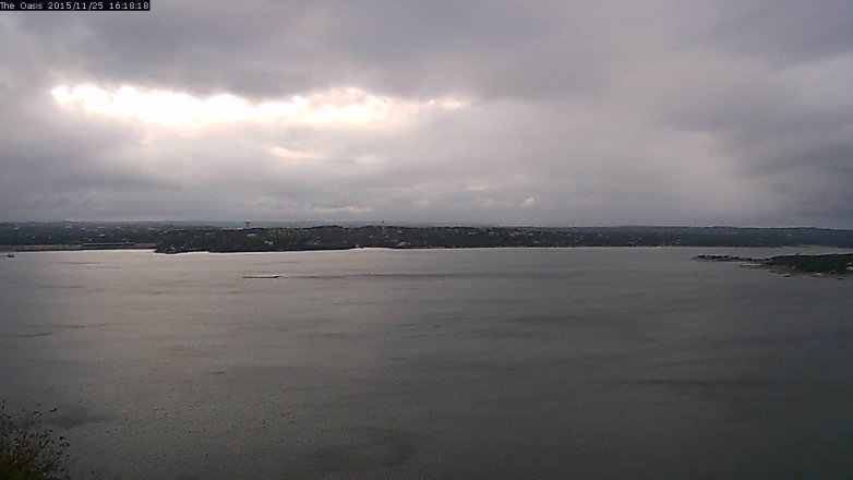 Lake Travis webcam, November 25, 2015 3:25 PM CT