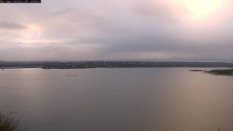 Lake Travis webcam, November 25, 2015 4:05 PM CT