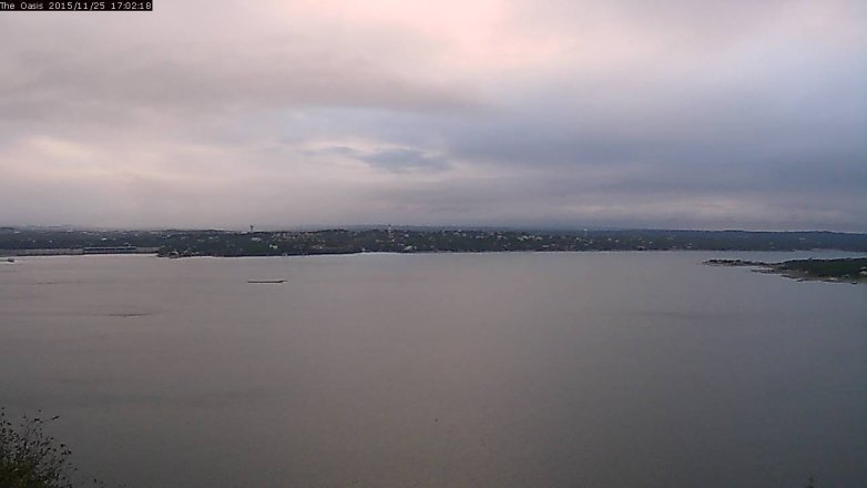 Lake Travis webcam, November 25, 2015 4:10 PM CT