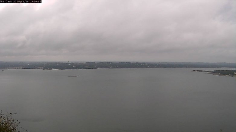 Lake Travis webcam, November 26, 2015 1:10 PM CT