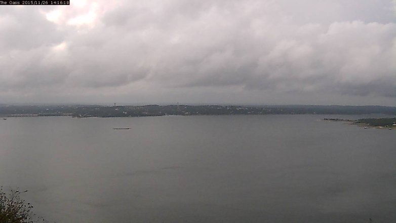 Lake Travis webcam, November 26, 2015 1:20 PM CT