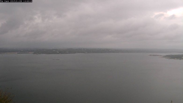 Lake Travis webcam, November 26, 2015 1:55 PM CT