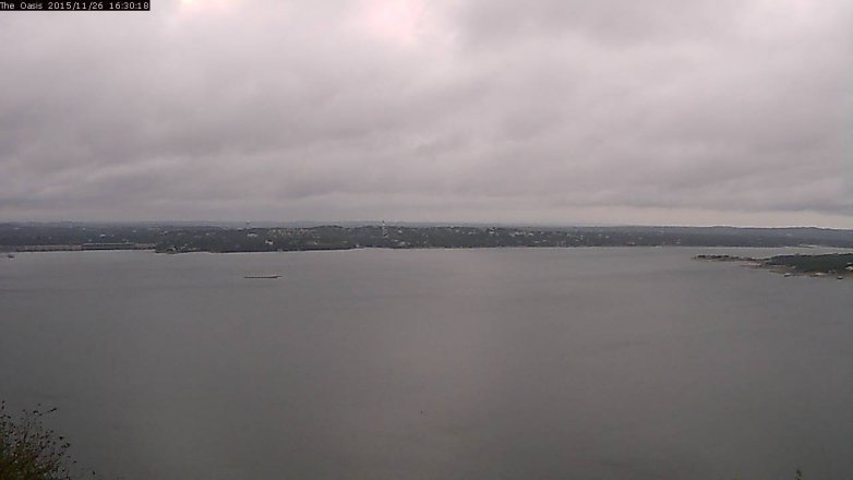 Lake Travis webcam, November 26, 2015 3:35 PM CT