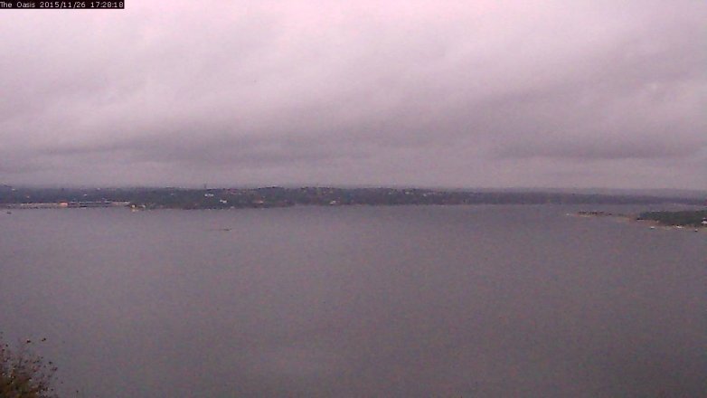 Lake Travis webcam, November 26, 2015 4:35 PM CT