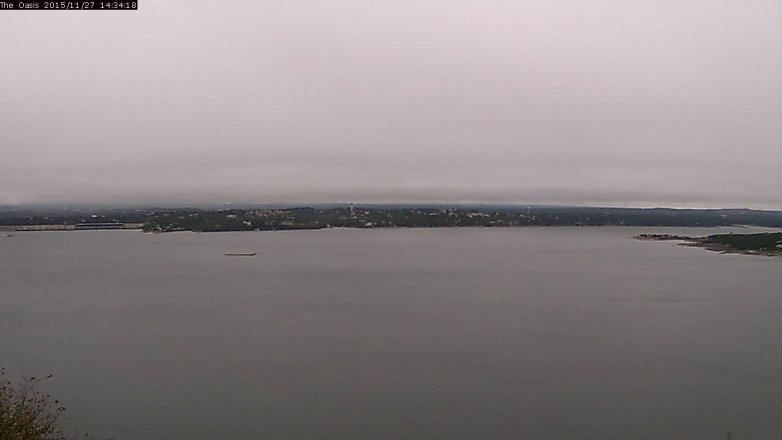 Lake Travis webcam, November 27, 2015 1:40 PM CT