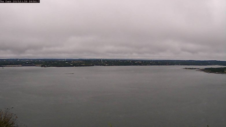 Lake Travis webcam, November 28, 2015 9:05 AM CT