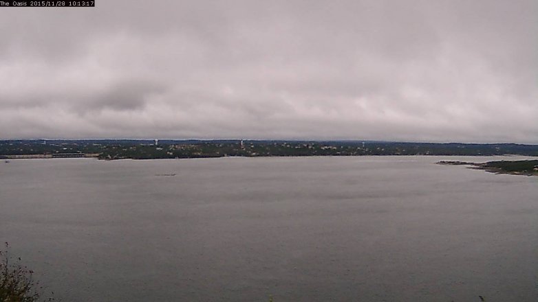 Lake Travis webcam, November 28, 2015 9:20 AM CT