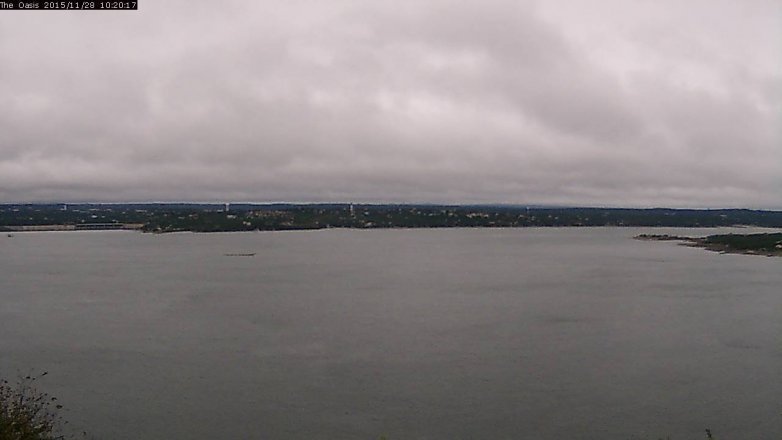 Lake Travis webcam, November 28, 2015 9:30 AM CT