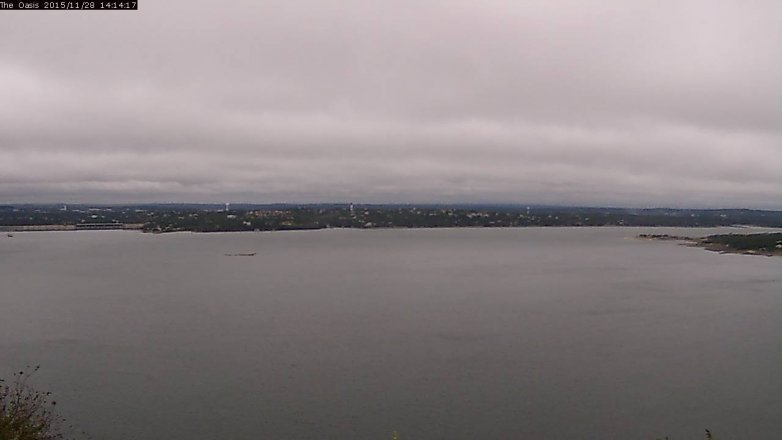 Lake Travis webcam, November 28, 2015 1:20 PM CT
