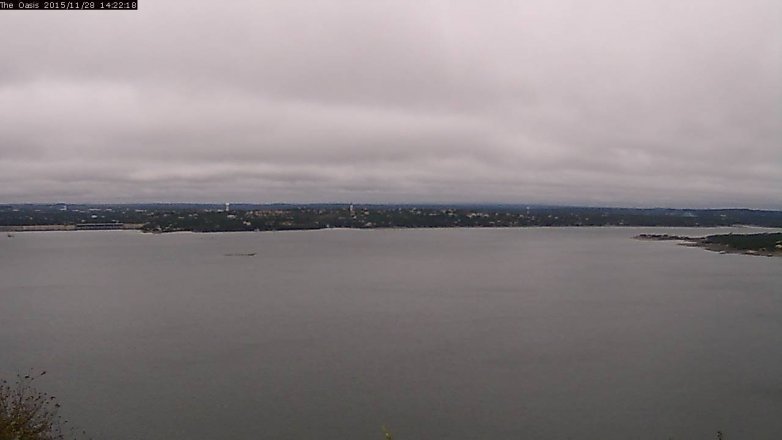 Lake Travis webcam, November 28, 2015 1:30 PM CT