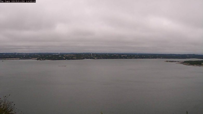 Lake Travis webcam, November 28, 2015 1:35 PM CT