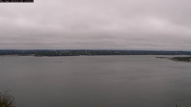 Lake Travis webcam, November 28, 2015 1:40 PM CT