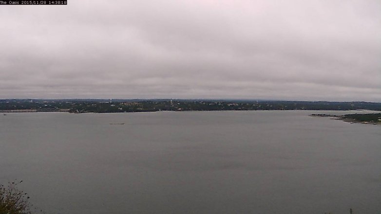 Lake Travis webcam, November 28, 2015 1:45 PM CT