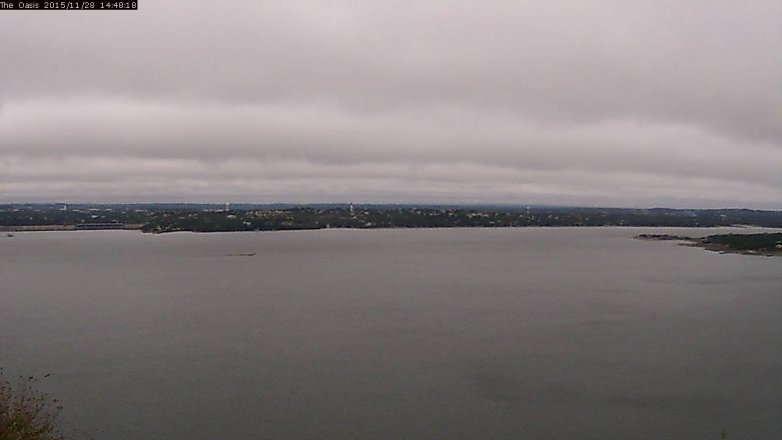 Lake Travis webcam, November 28, 2015 1:55 PM CT
